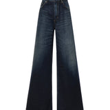 Jeans palazzo in denim<BR/> AA9P1277D021C A24 ALAIA 