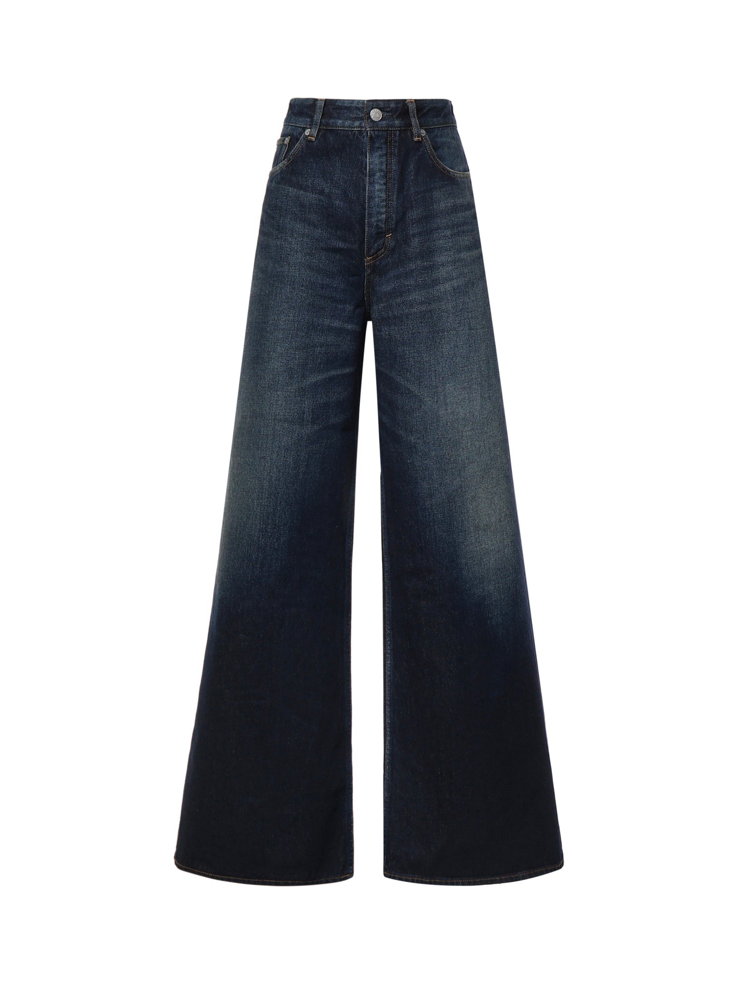 Jeans palazzo in denim<BR/> AA9P1277D021C A24 ALAIA 