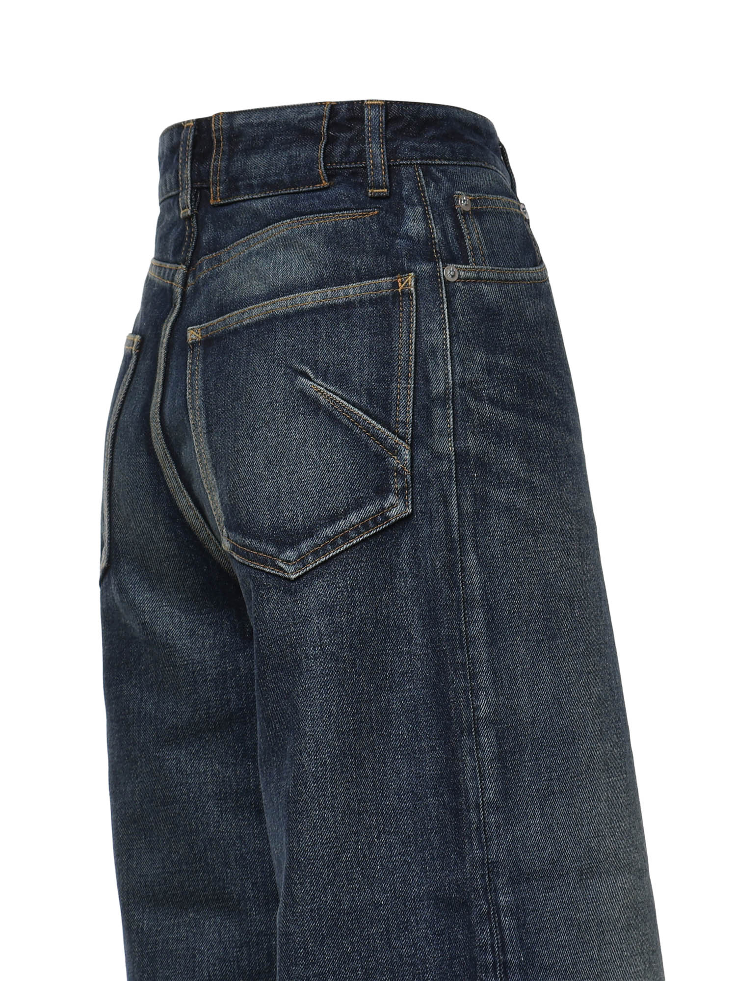 Jeans palazzo in denim<BR/> AA9P1277D021C A24 ALAIA 