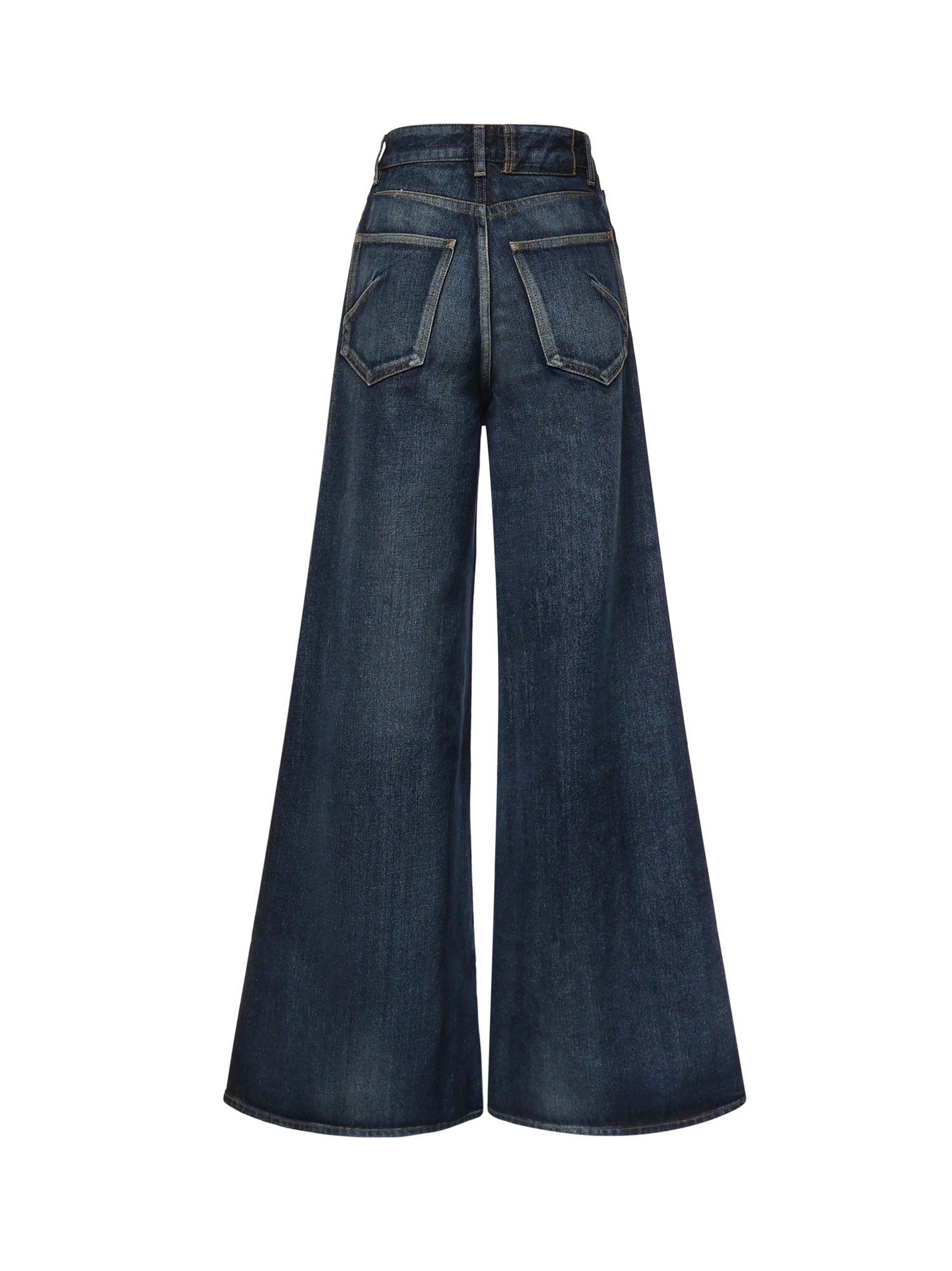 Jeans palazzo in denim<BR/> AA9P1277D021C A24 ALAIA 