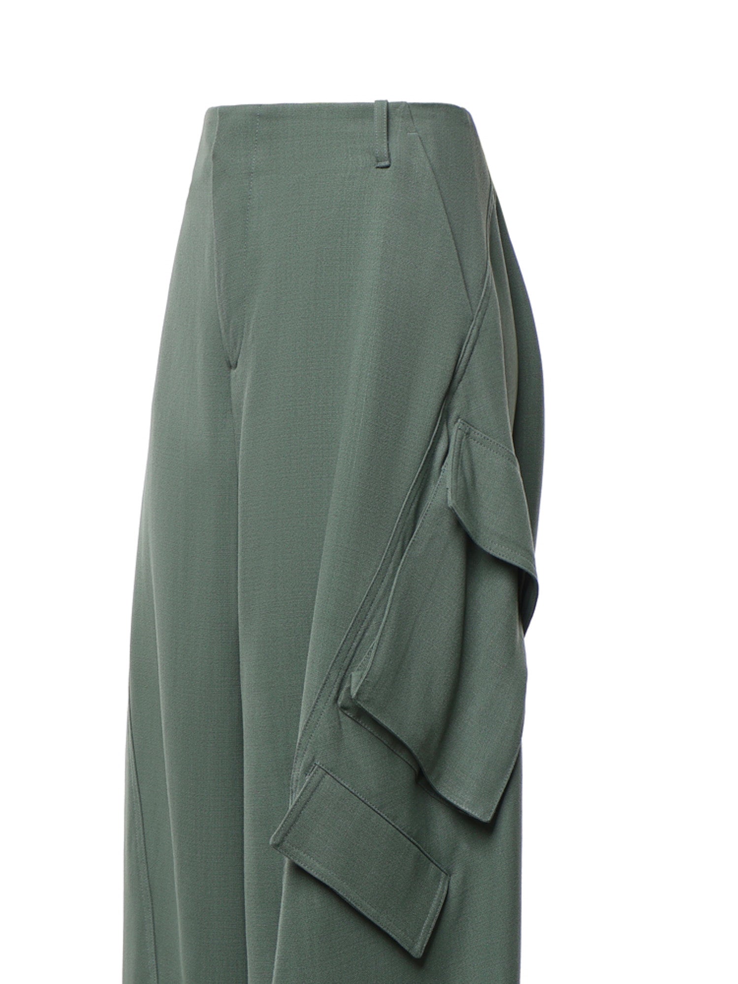Pantaloni cargo in viscosa AA9P1388W183D 629 ALAIA 