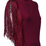Abito asimmetrico con frange AA9R3097K217D 342 ALAIA 