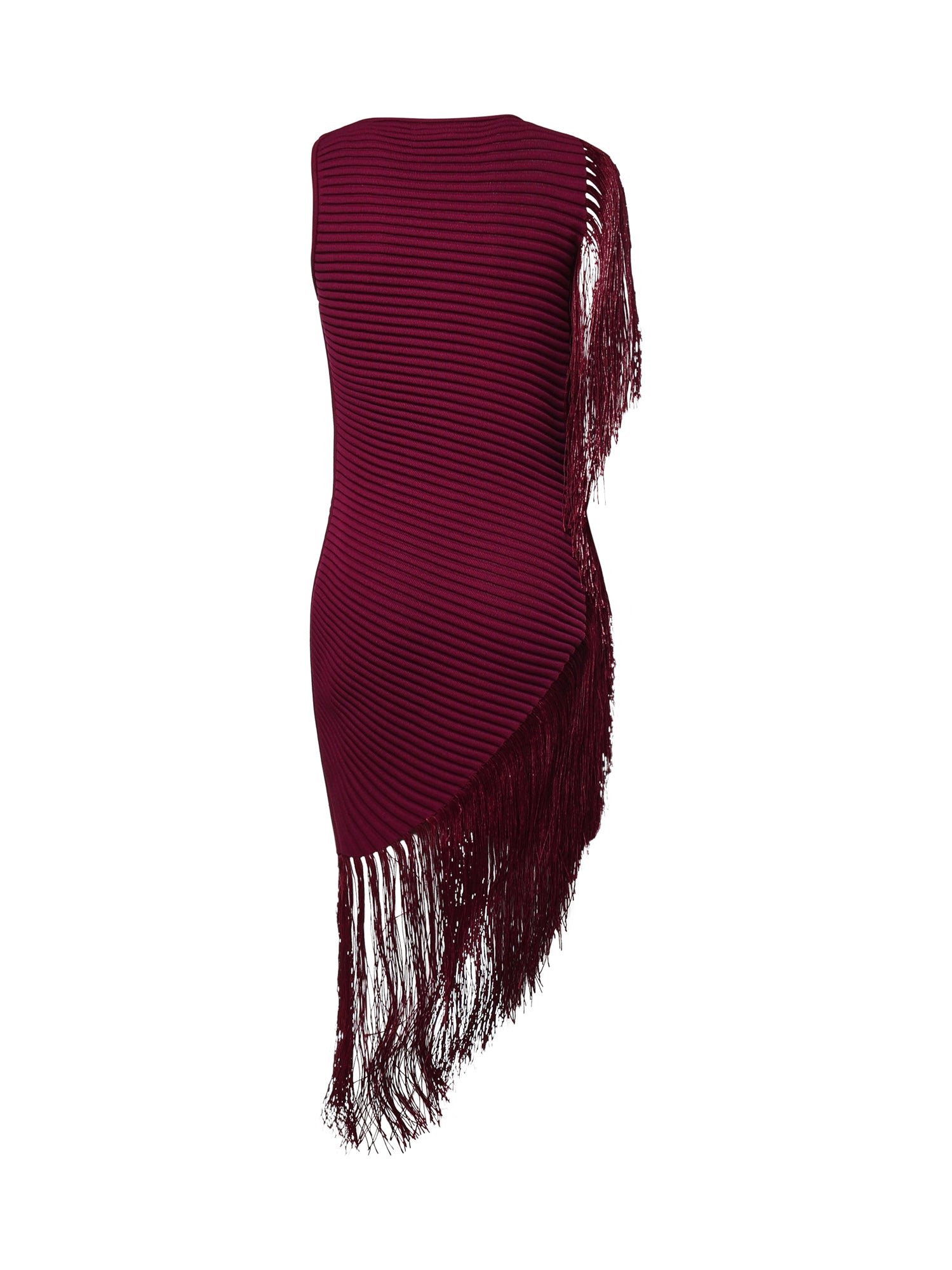 Abito asimmetrico con frange AA9R3097K217D 342 ALAIA 