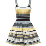 Abito corto in maglia a righe AA9R3100K266D 908 ALAIA 