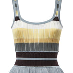 Abito corto in maglia a righe AA9R3100K266D 908 ALAIA 