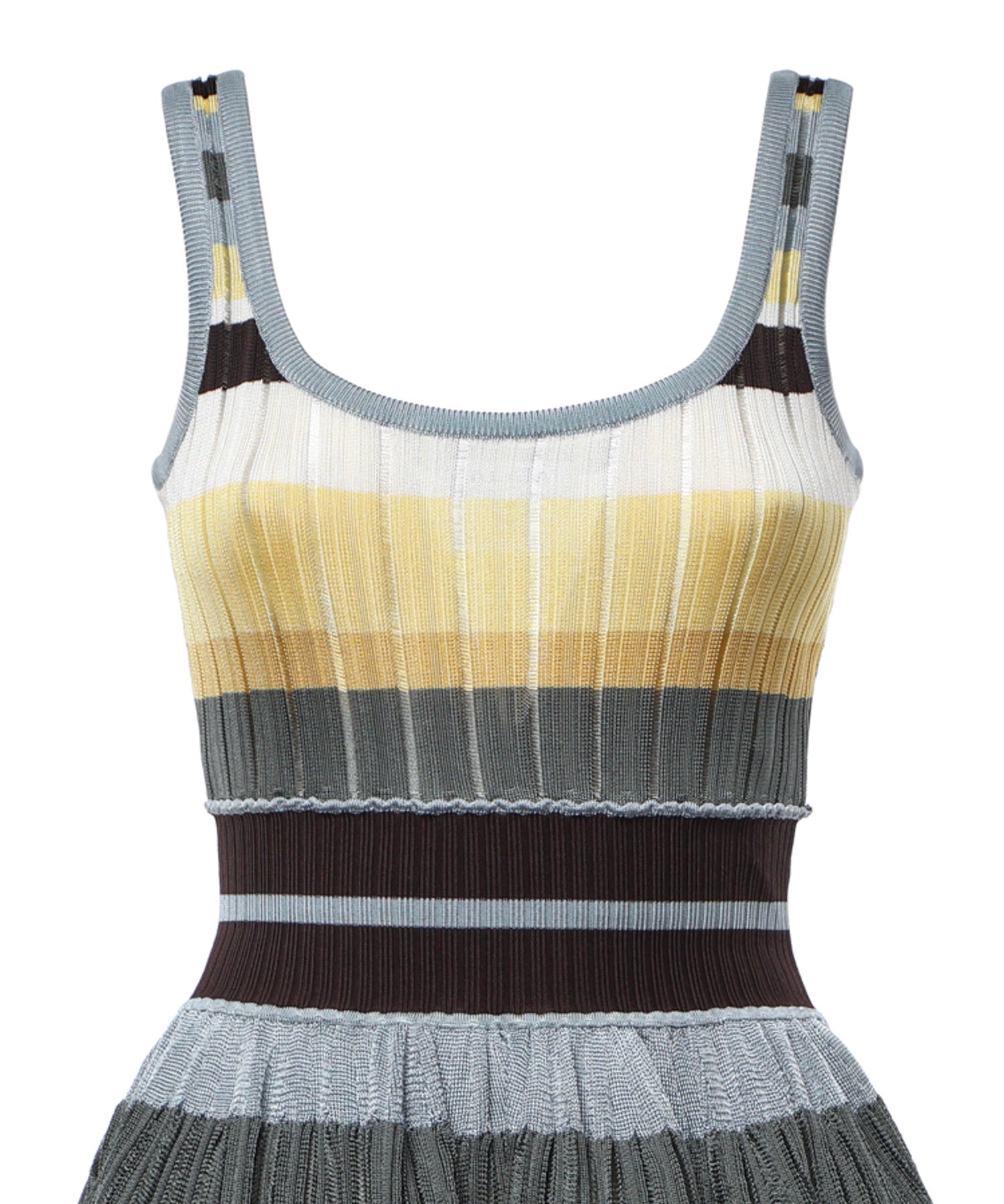 Abito corto in maglia a righe AA9R3100K266D 908 ALAIA 