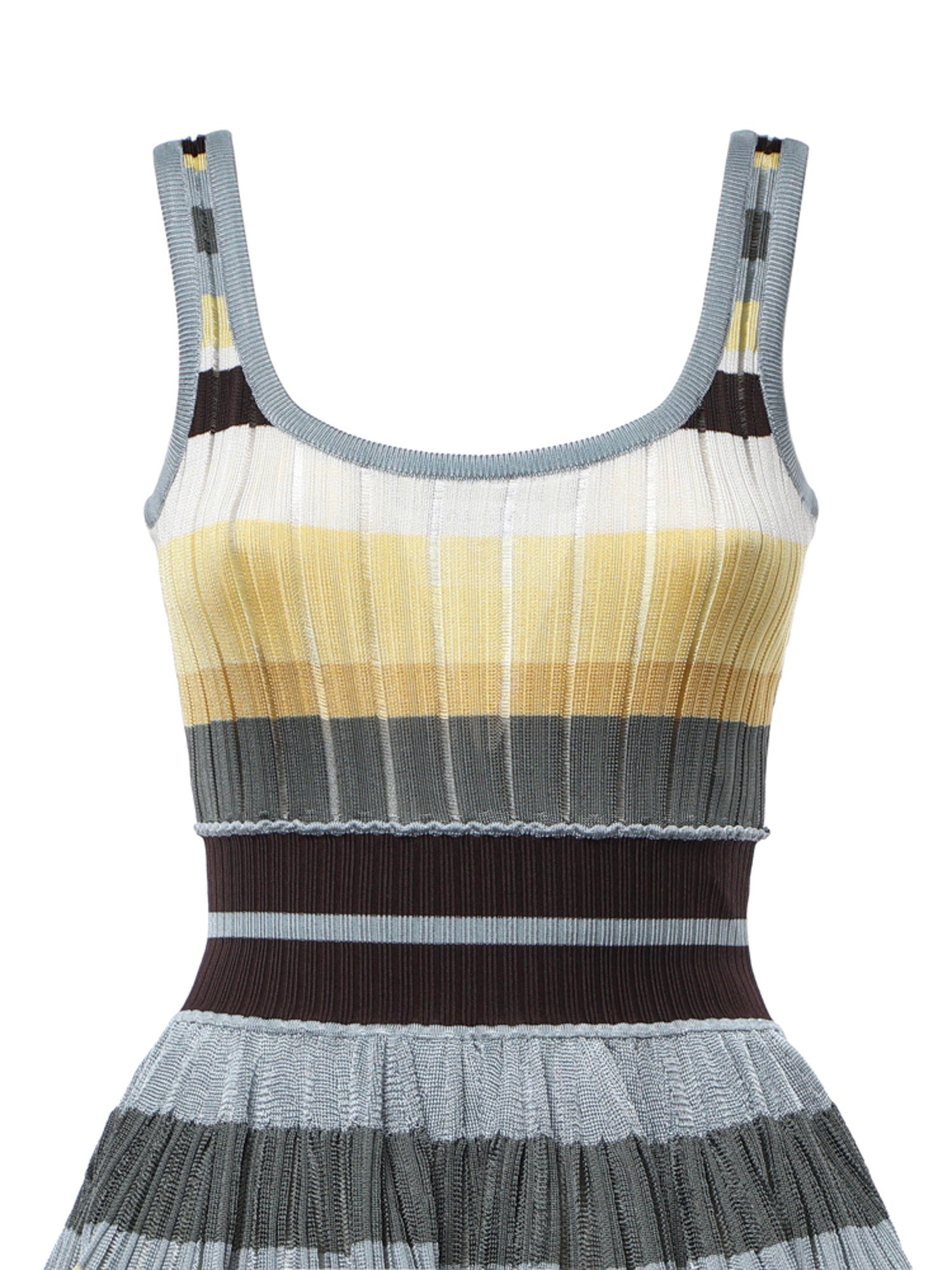Abito corto in maglia a righe AA9R3100K266D 908 ALAIA 