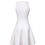 Abito in maglia con incrocio sul davanti AA9R3116K212D 054 ALAIA 