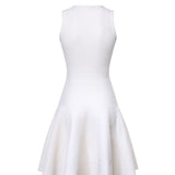 Abito in maglia con incrocio sul davanti AA9R3116K212D 054 ALAIA 