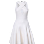 Abito in maglia con incrocio sul davanti AA9R3116K212D 054 ALAIA 
