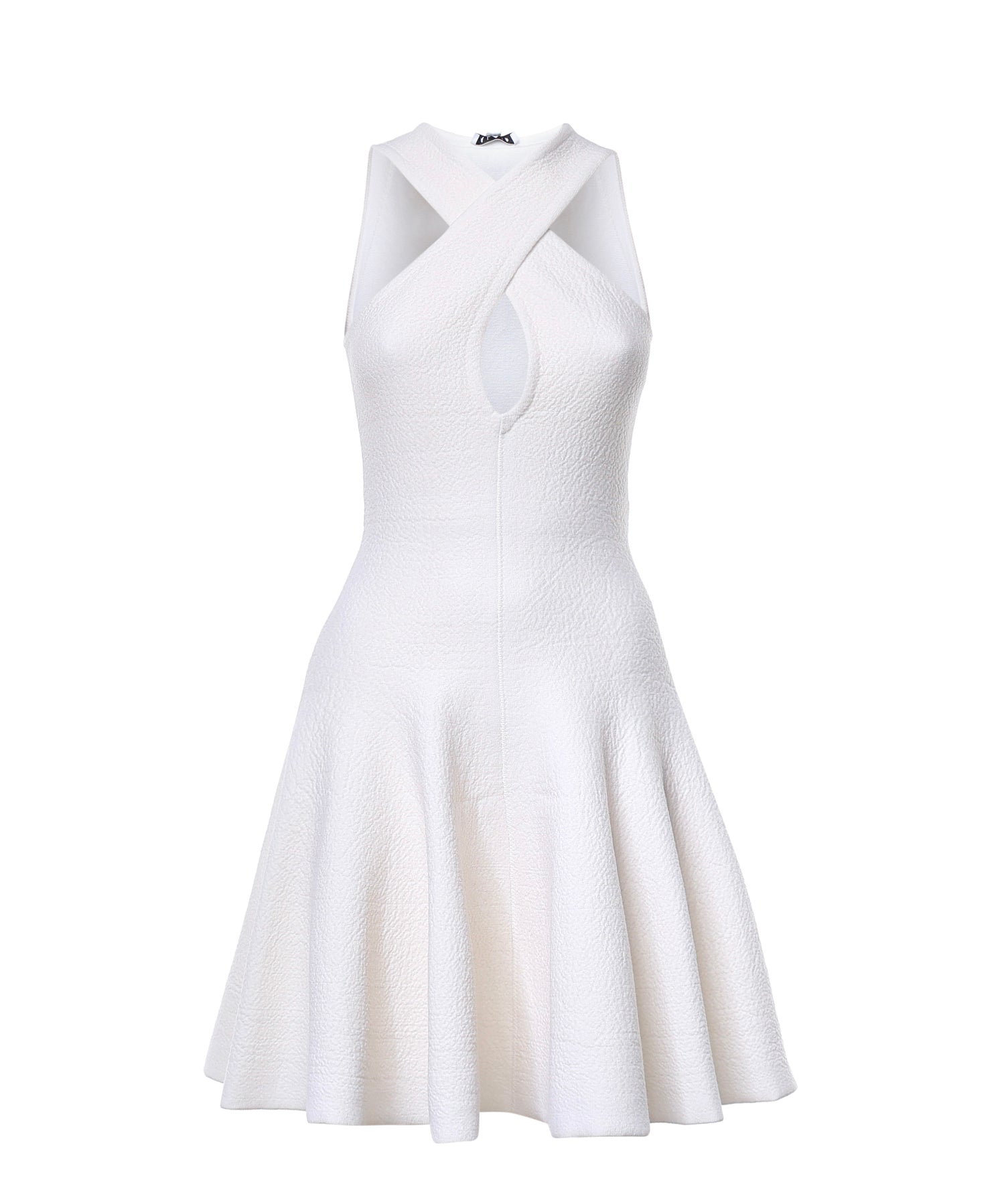 Abito in maglia con incrocio sul davanti AA9R3116K212D 054 ALAIA 