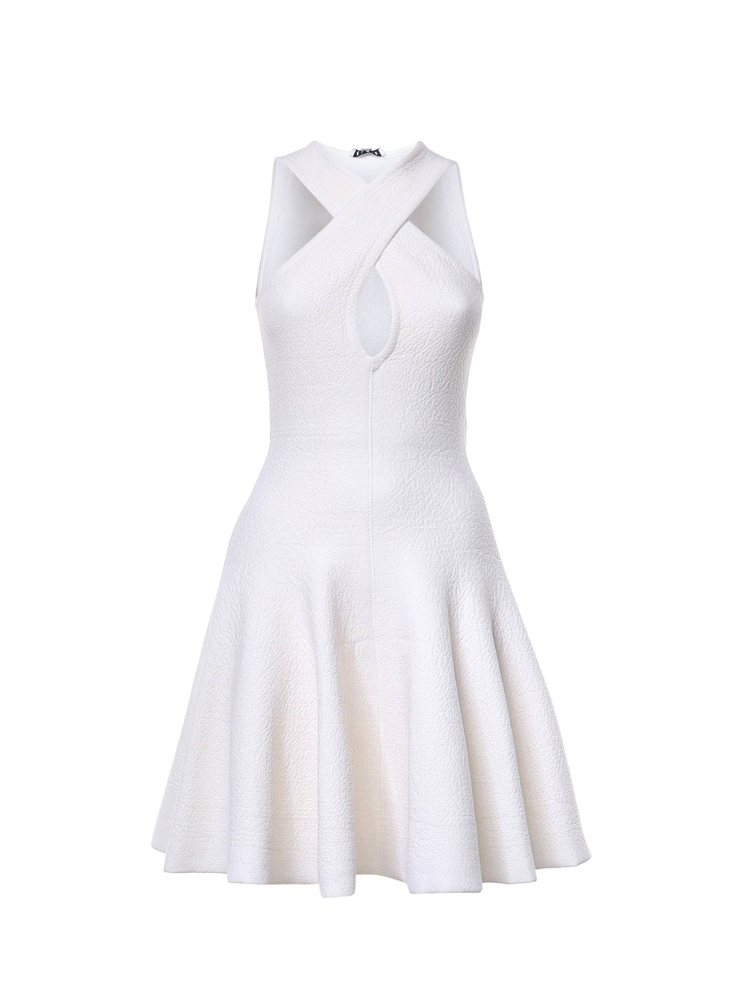 Abito in maglia con incrocio sul davanti AA9R3116K212D 054 ALAIA 