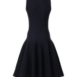 Abito midi in maglia con incrocio sul davanti AA9R3117K212D 537 ALAIA 