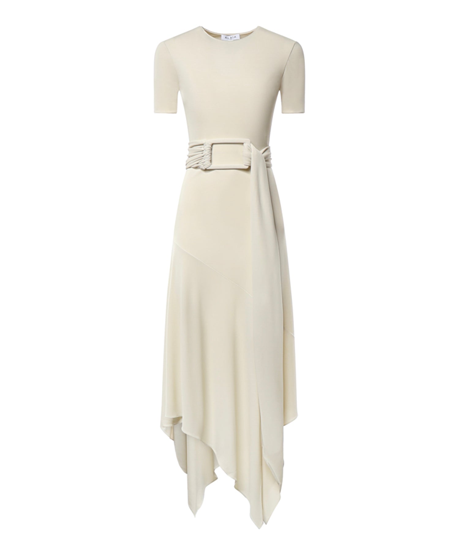 Abito in jersey con cintura AA9R3137J090D 102 ALAIA 