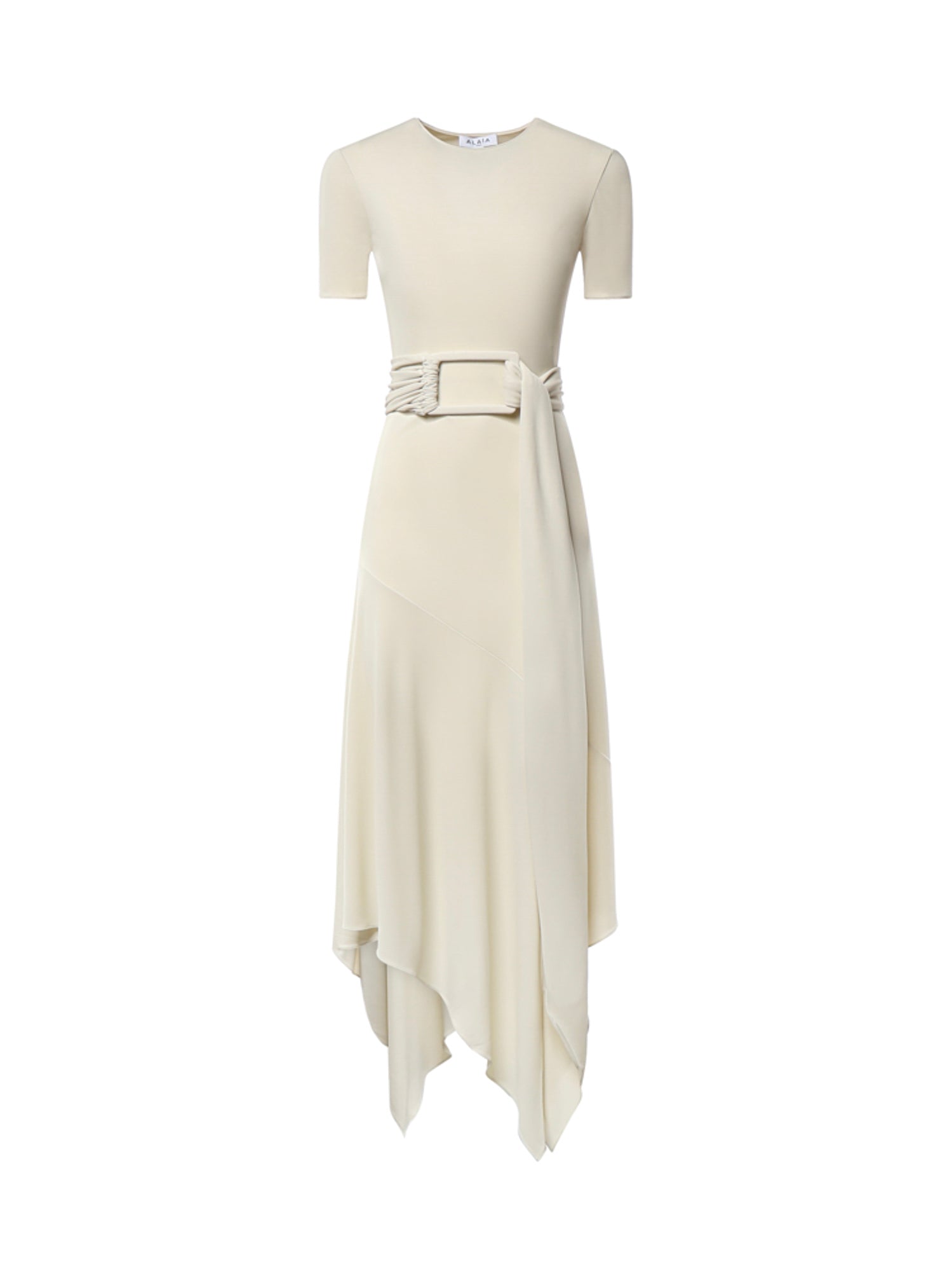 Abito in jersey con cintura AA9R3137J090D 102 ALAIA 