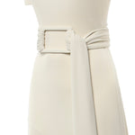Abito in jersey con cintura AA9R3137J090D 102 ALAIA 