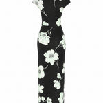 Abito drappeggiato con stampa AA9R3173J120D A74 ALAIA 
