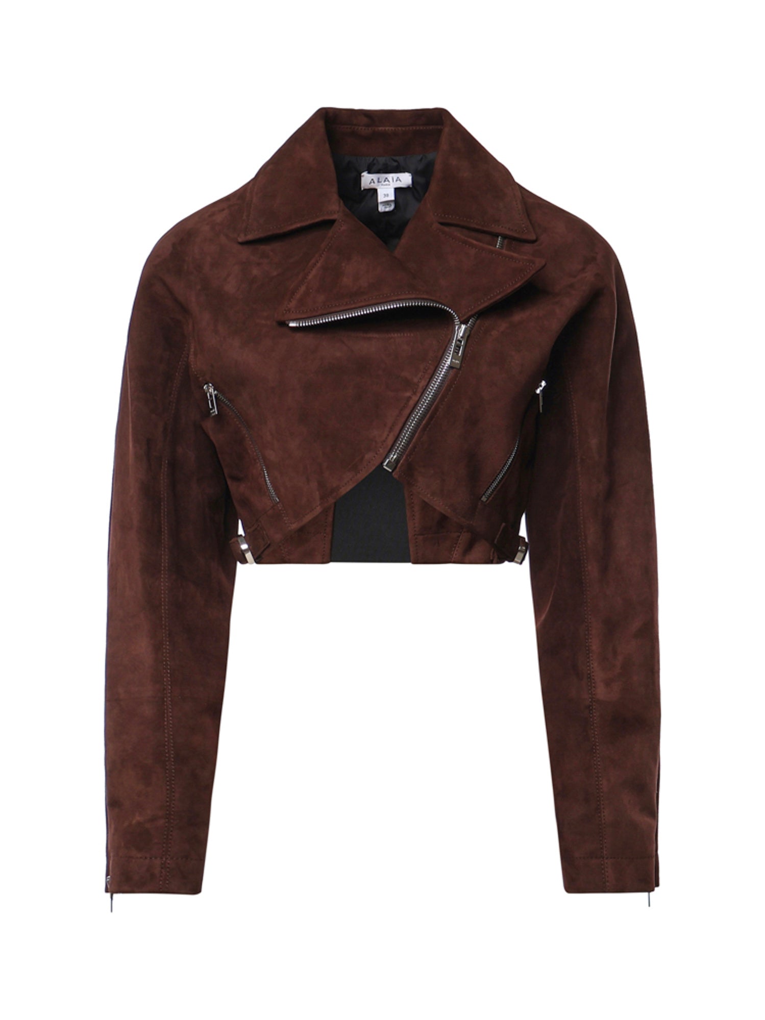 Giacca biker cropped in suede AA9V0313L053D 719 ALAIA 