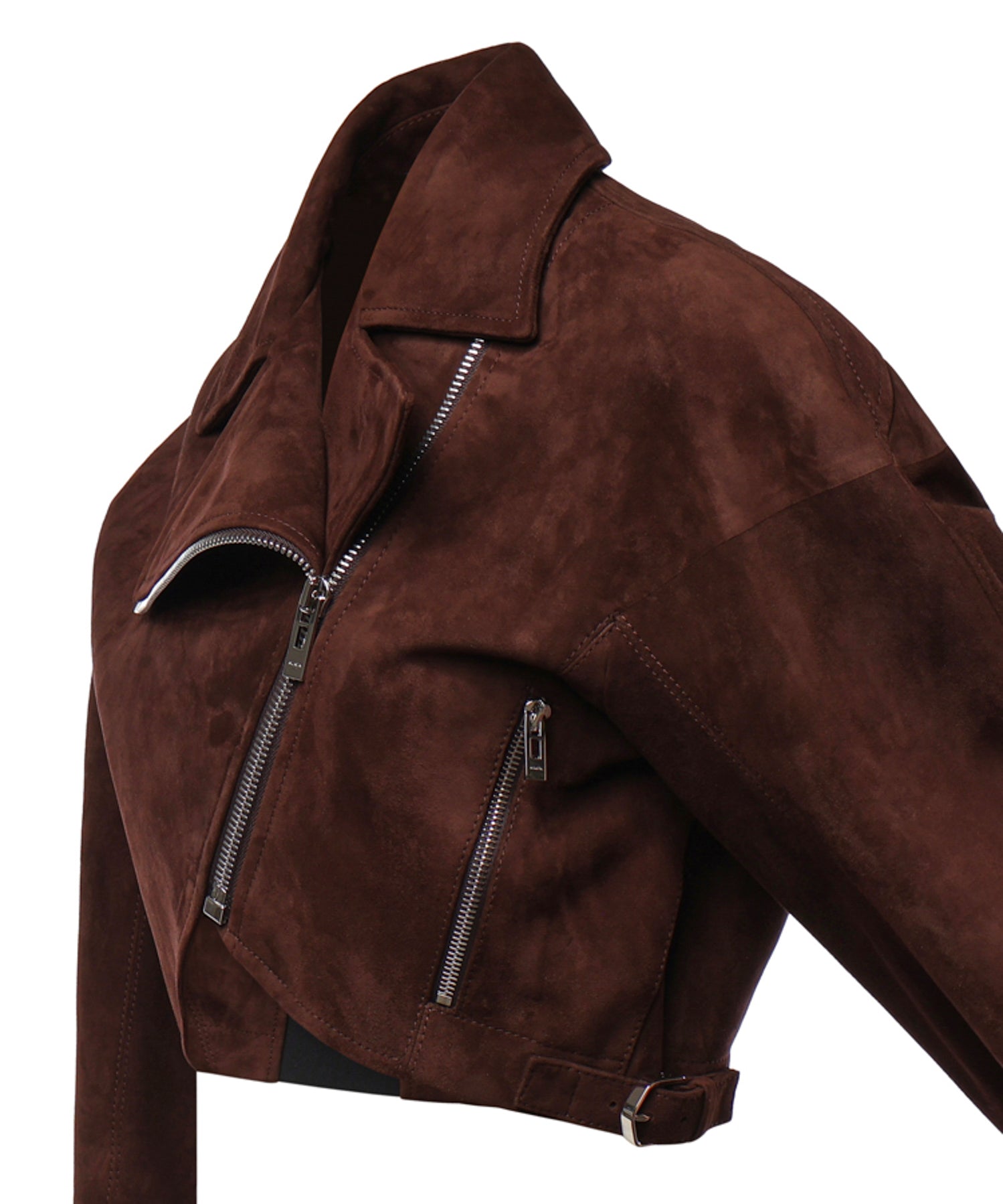 Giacca biker cropped in suede AA9V0313L053D 719 ALAIA 