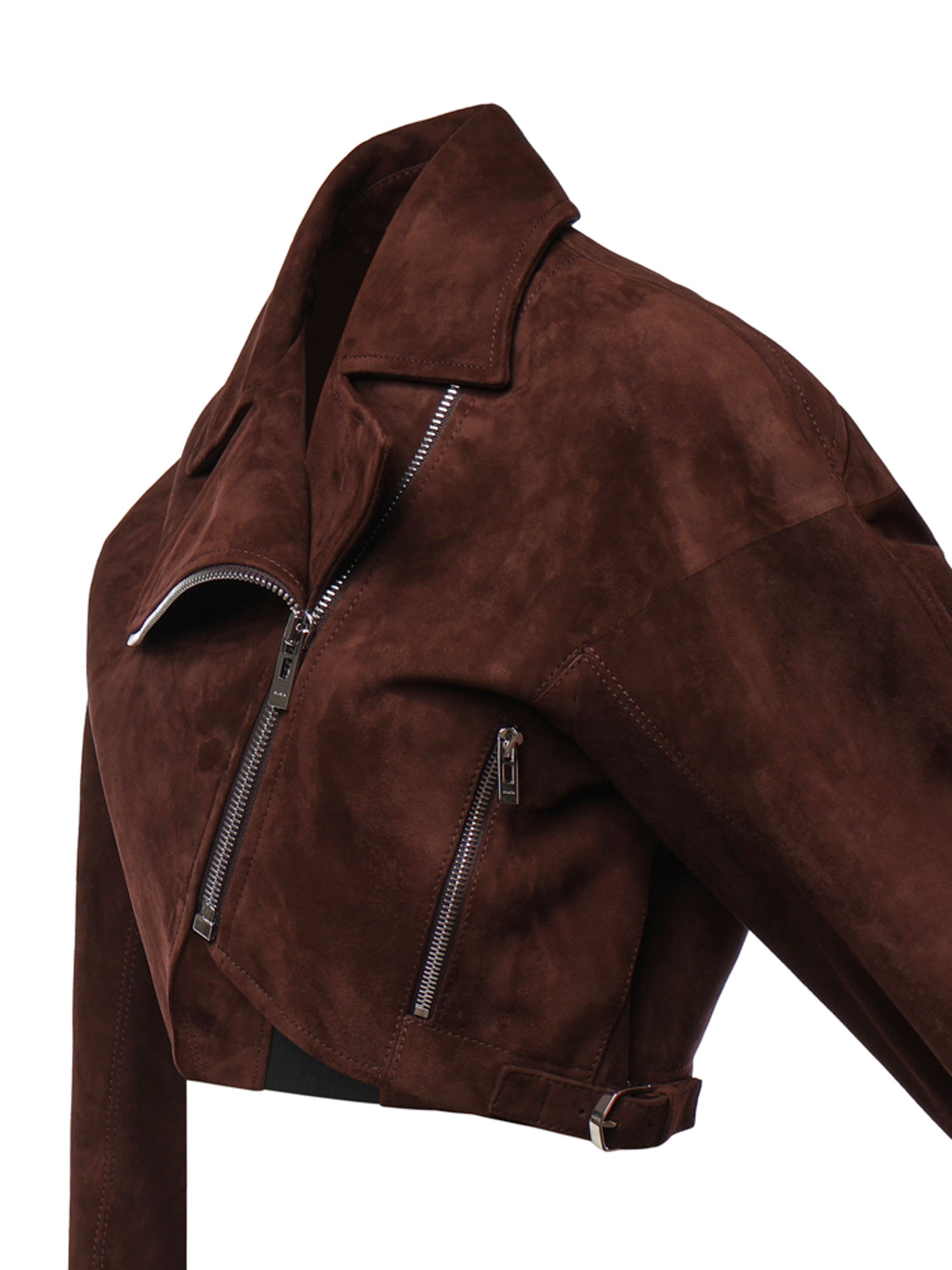 Giacca biker cropped in suede AA9V0313L053D 719 ALAIA 