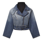 Giacca cropped Reverse in denim AA9V1316D026D A56 ALAIA 