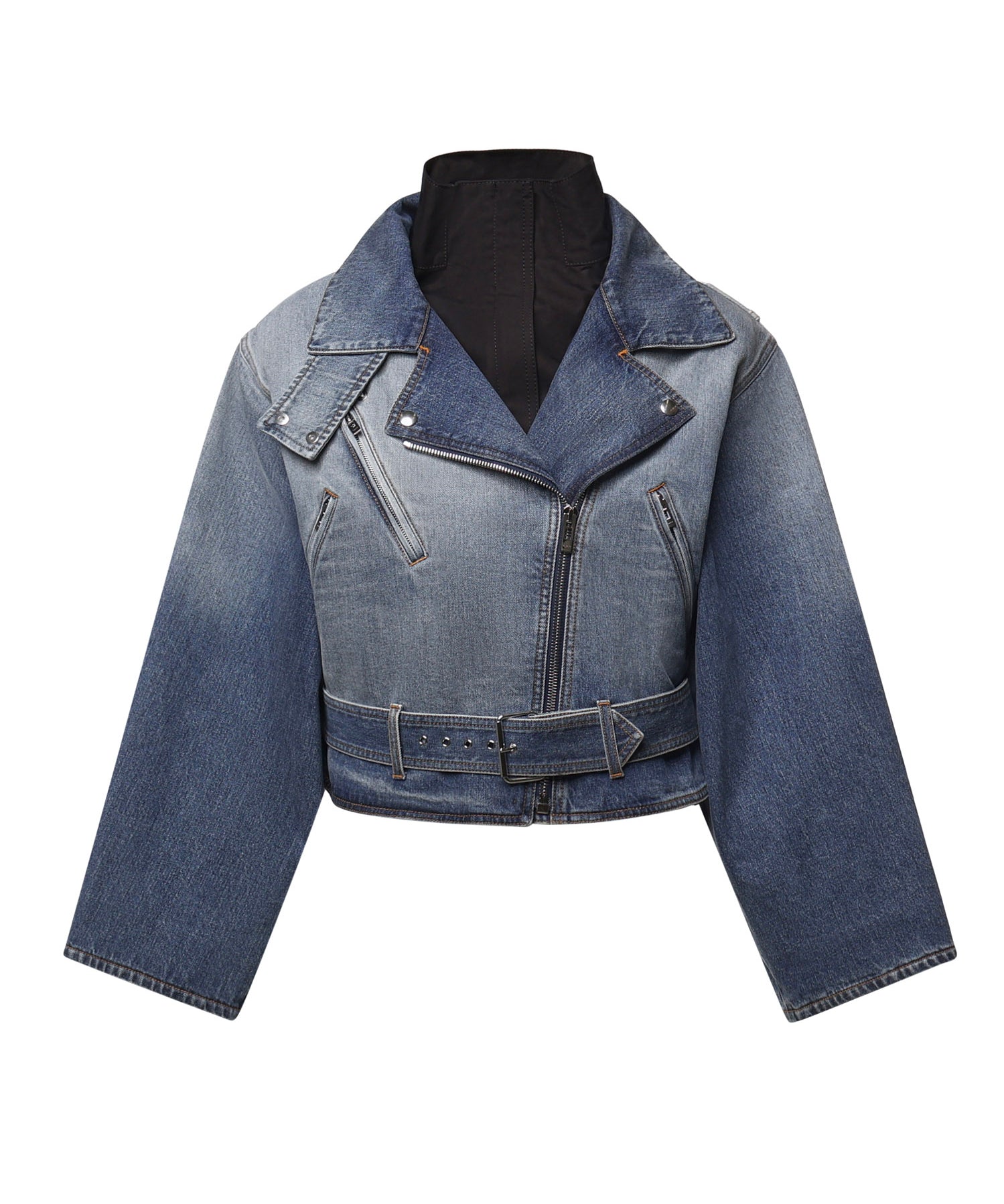 Giacca cropped Reverse in denim AA9V1316D026D A56 ALAIA 