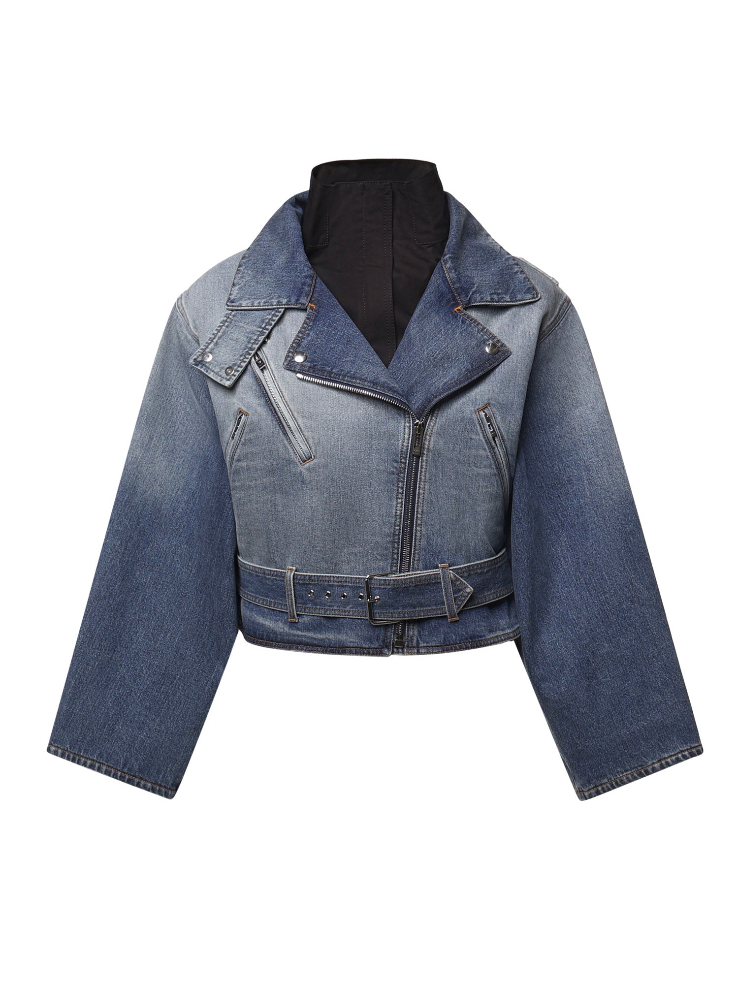 Giacca cropped Reverse in denim AA9V1316D026D A56 ALAIA 