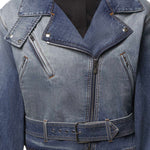 Giacca cropped Reverse in denim AA9V1316D026D A56 ALAIA 