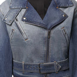 Giacca cropped Reverse in denim AA9V1316D026D A56 ALAIA 