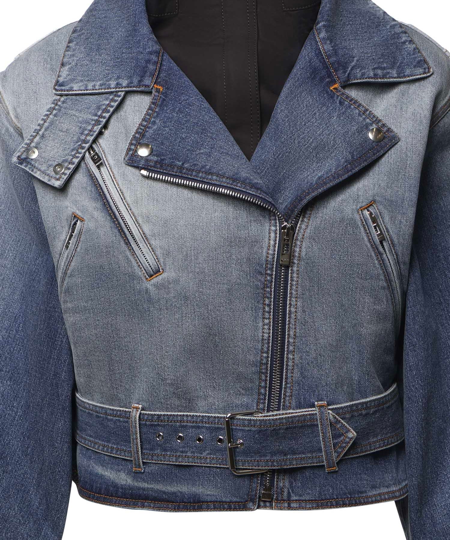 Giacca cropped Reverse in denim AA9V1316D026D A56 ALAIA 
