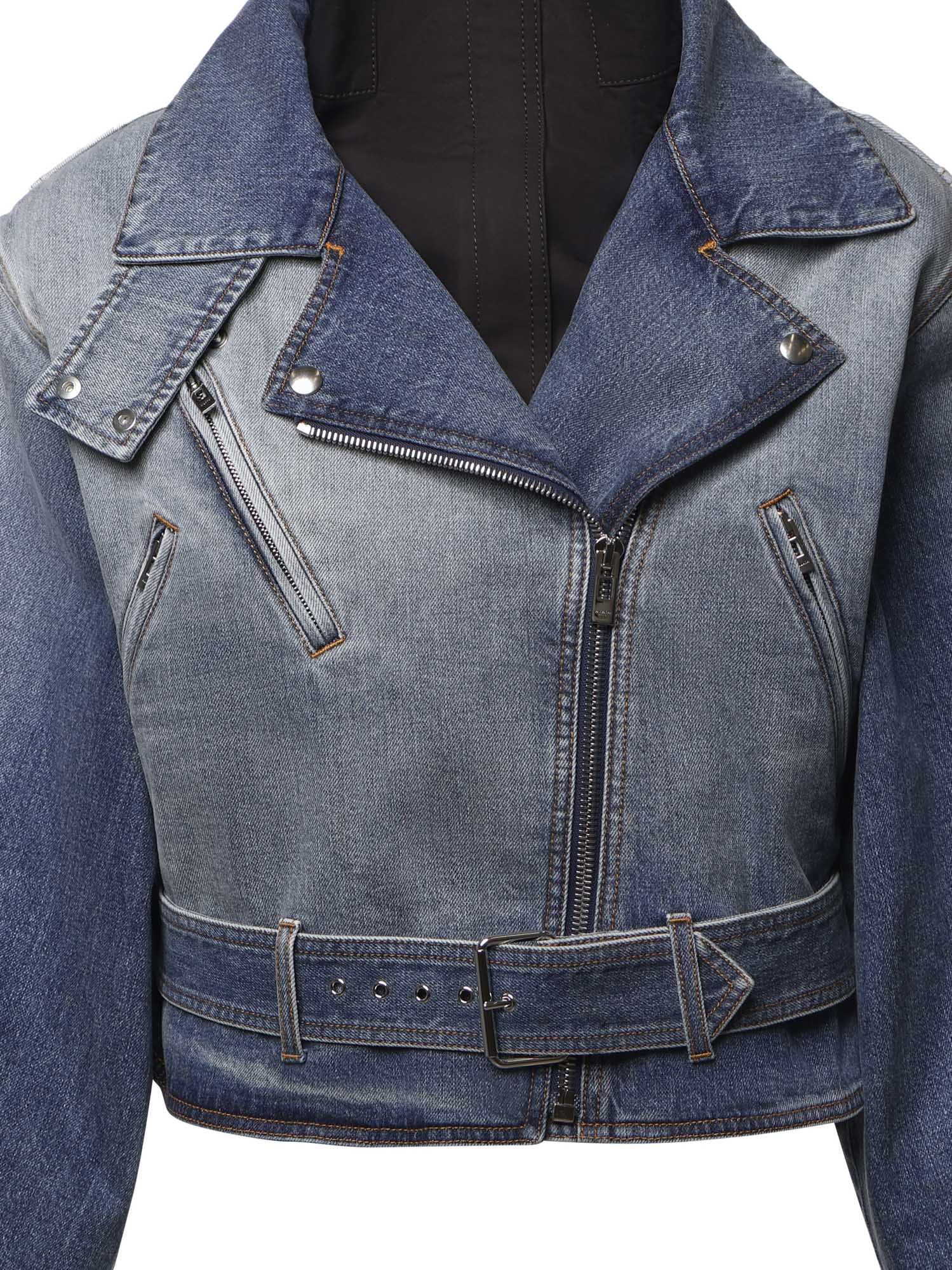 Giacca cropped Reverse in denim AA9V1316D026D A56 ALAIA 