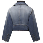 Giacca cropped Reverse in denim AA9V1316D026D A56 ALAIA 