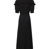 Abito midi in jacquard di seta moiré FABX4413F4835 0900 ALESSANDRA RICH 