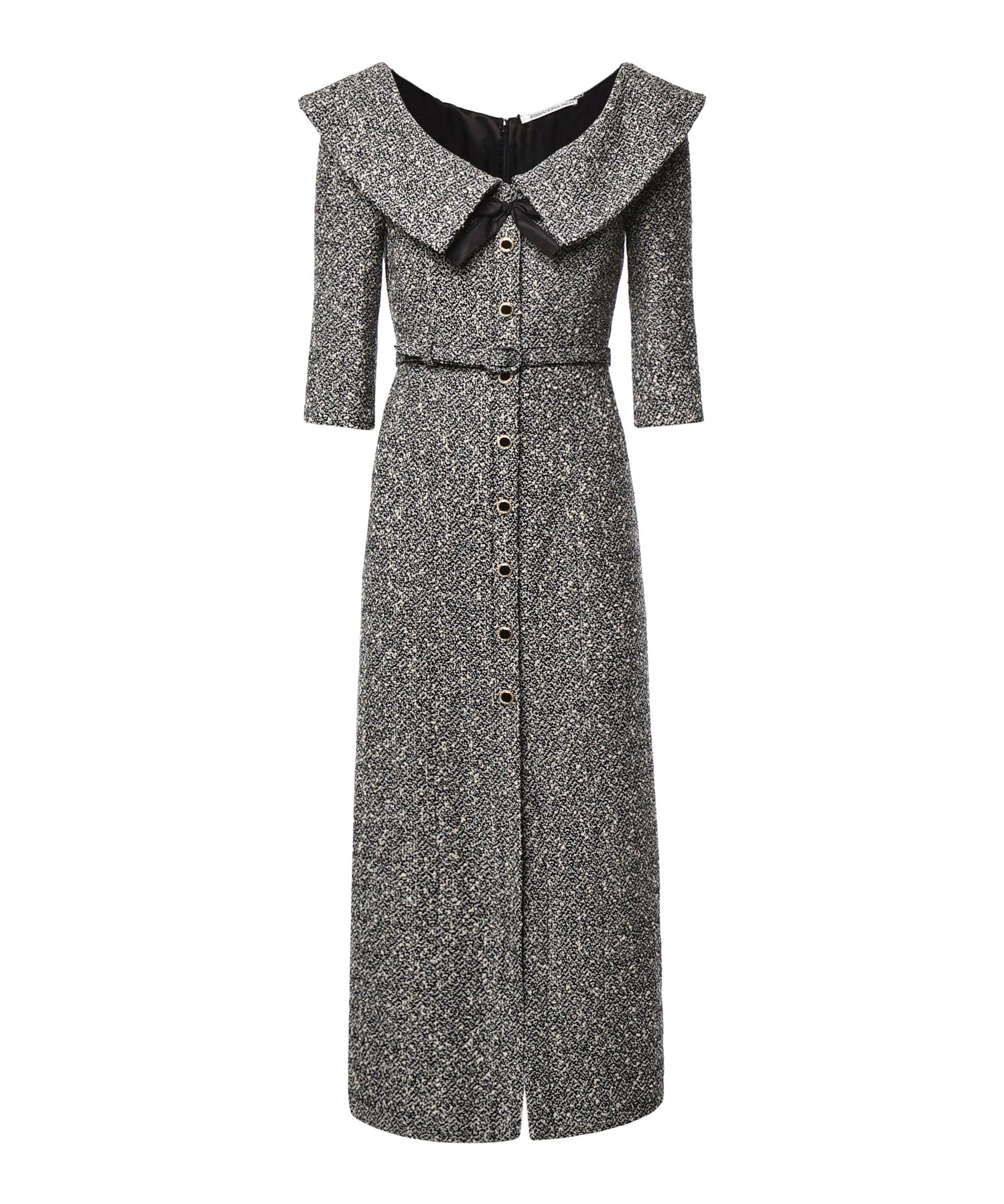 Abito midi in tweed misto cotone e lana FABX4529F4839 0922 ALESSANDRA RICH 