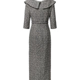 Abito midi in tweed misto cotone e lana FABX4529F4839 0922 ALESSANDRA RICH 