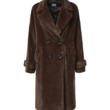 Cappotto doppiopetto in lana 27AL312 MARRONE ALISHEVA 