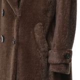 Cappotto doppiopetto in lana 27AL312 MARRONE ALISHEVA 