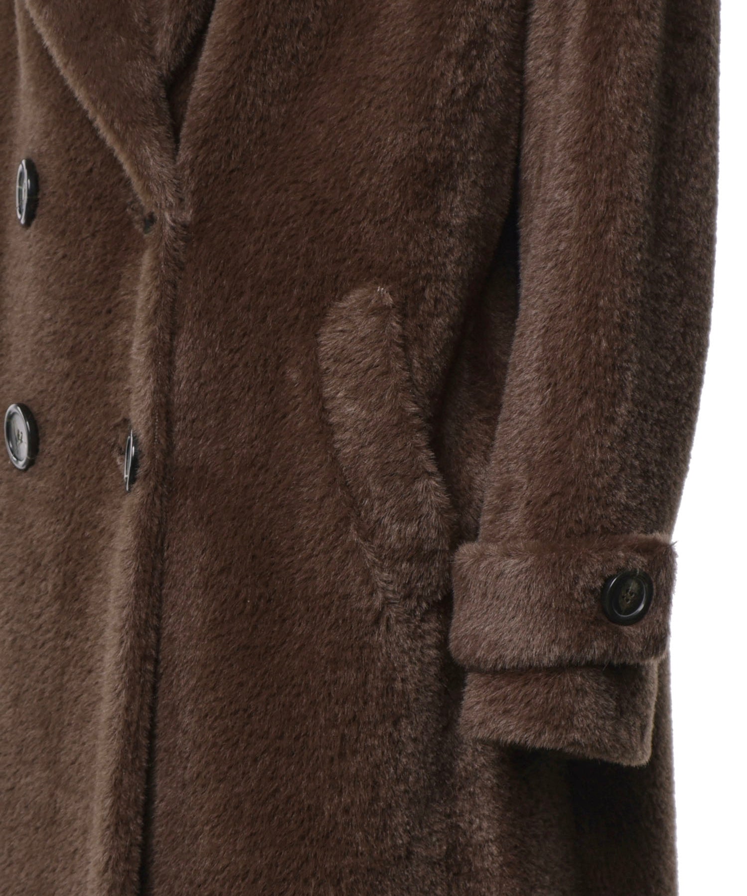 Cappotto doppiopetto in lana 27AL312 MARRONE ALISHEVA 