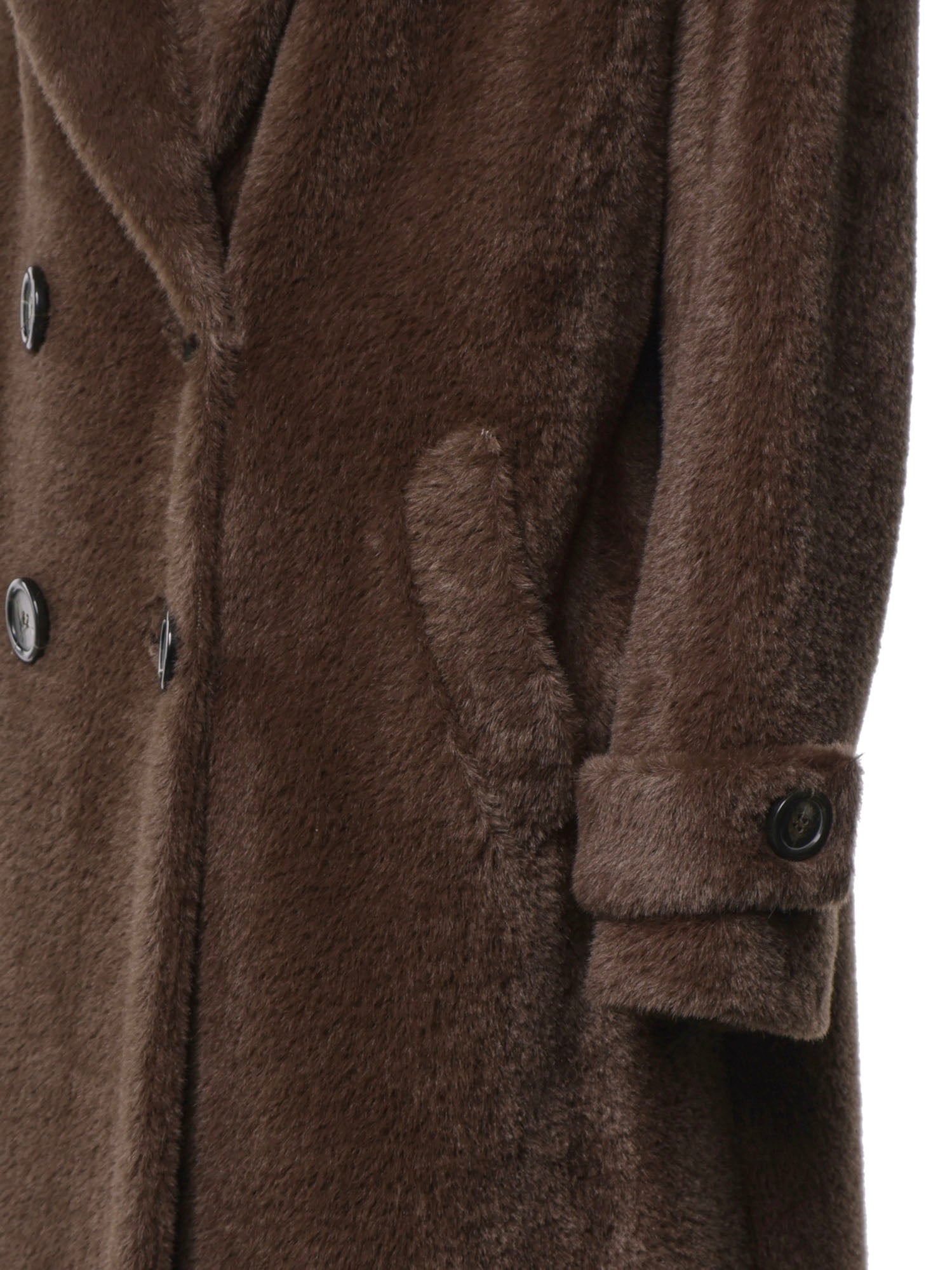 Cappotto doppiopetto in lana 27AL312 MARRONE ALISHEVA 