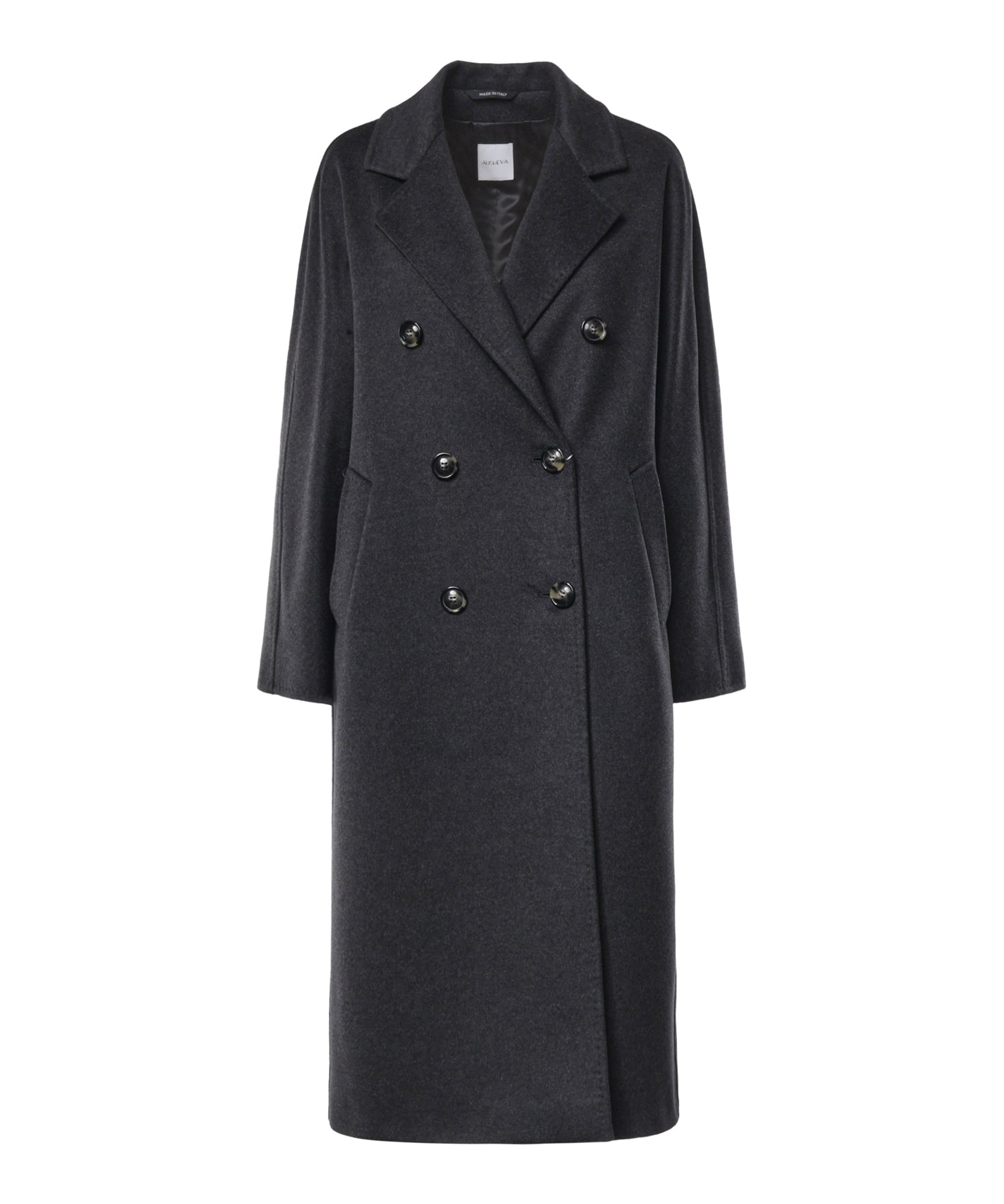 Cappotto doppiopetto in lana 27AL321 ANTRACITE ALISHEVA 