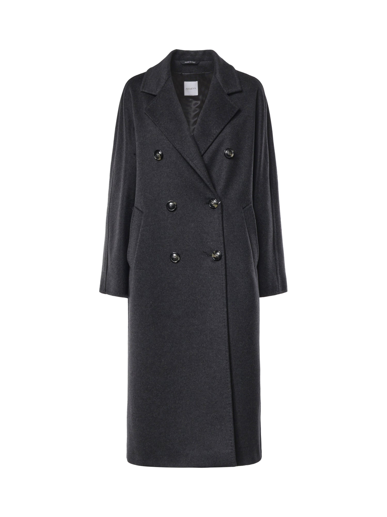 Cappotto doppiopetto in lana 27AL321 ANTRACITE ALISHEVA 