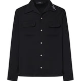 Camicia con tasche e logo AMSTCA1097 001 AMIRI 