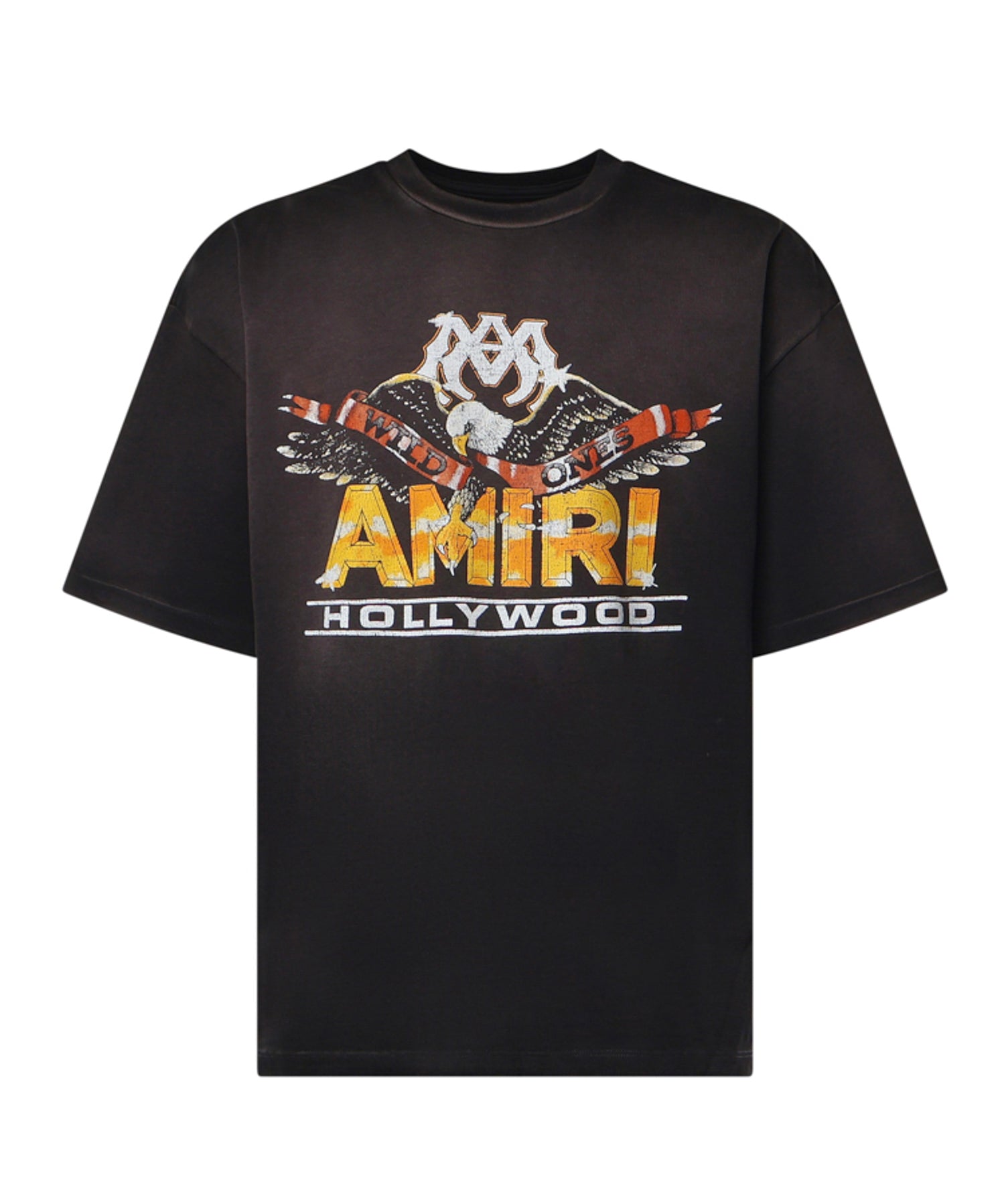 T-shirt con logo in cotone<BR/> AMTOJR1200 001 AMIRI 