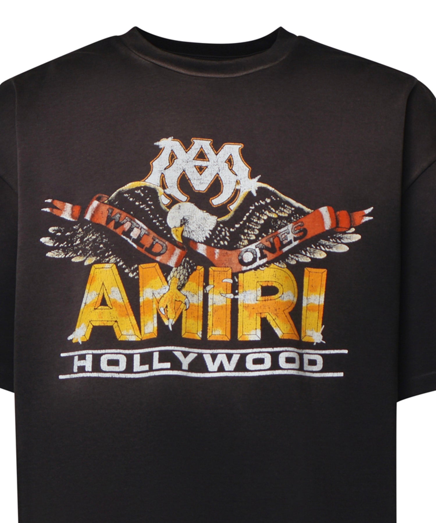 T-shirt con logo in cotone<BR/> AMTOJR1200 001 AMIRI 