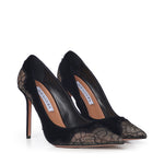 Pumps Meadow in velluto con pizzo VMWHIGP0 VLL000 AQUAZZURA 