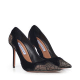 Pumps Meadow in velluto con pizzo VMWHIGP0 VLL000 AQUAZZURA 