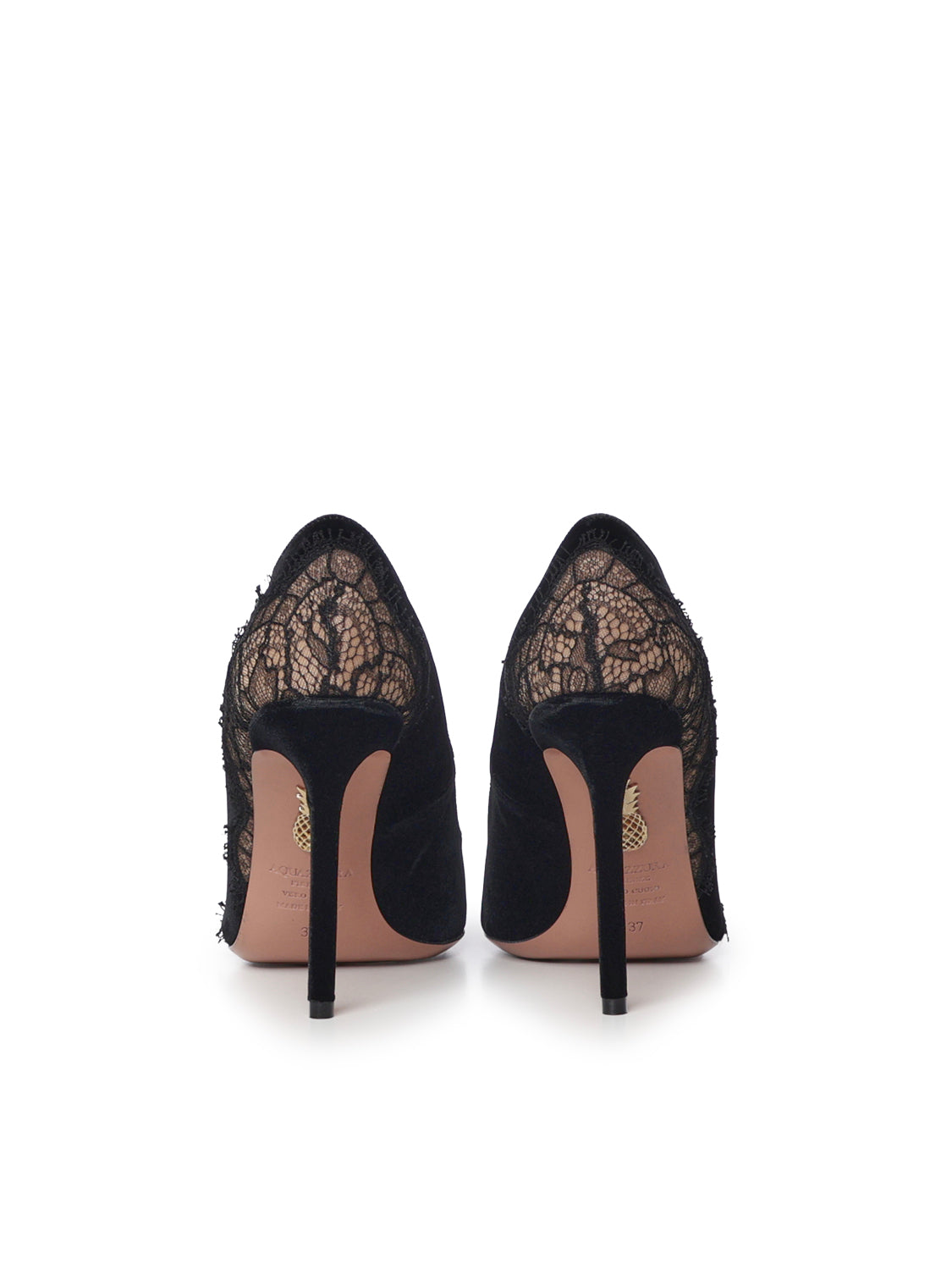 Pumps Meadow in velluto con pizzo VMWHIGP0 VLL000 AQUAZZURA 