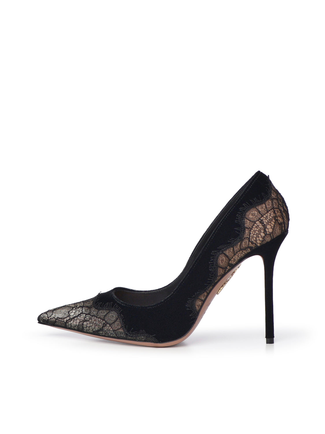 Pumps Meadow in velluto con pizzo VMWHIGP0 VLL000 AQUAZZURA 
