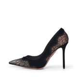 Pumps Meadow in velluto con pizzo VMWHIGP0 VLL000 AQUAZZURA 