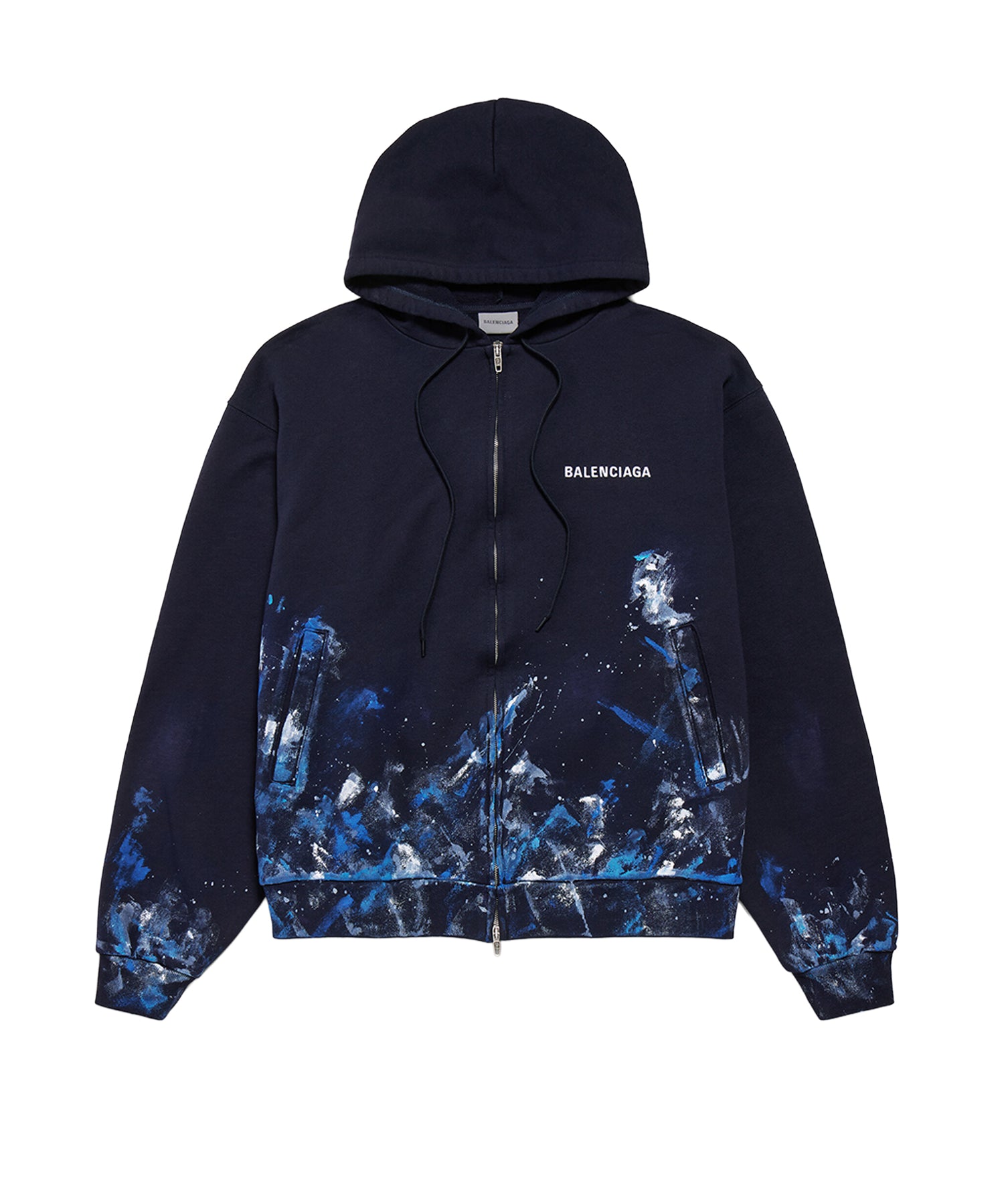 Felpa con zip Paint Splatter in pile dry 850338 TUVJ68065 BALENCIAGA 